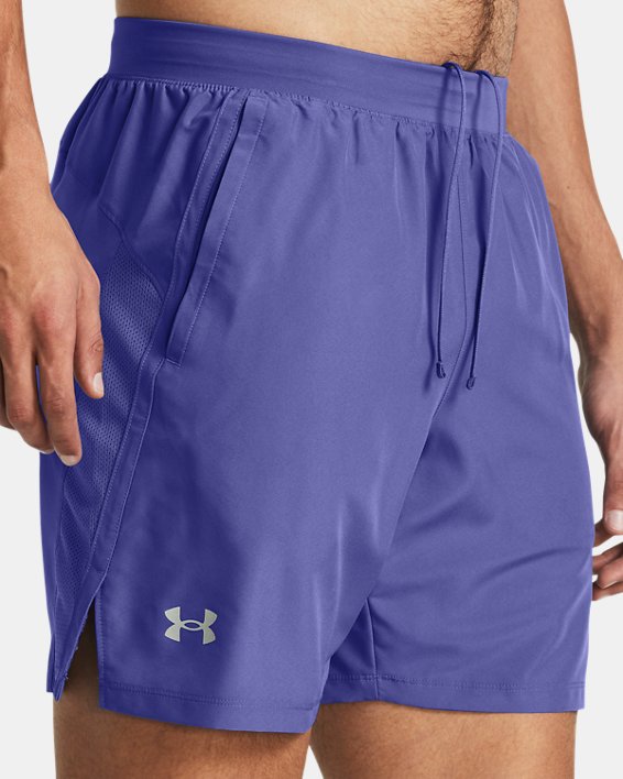 Men's UA Launch 7" Shorts in Purple image number 3